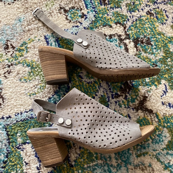 sophia milano Shoes - Italian Suede Polka Dot Heeled Sandals